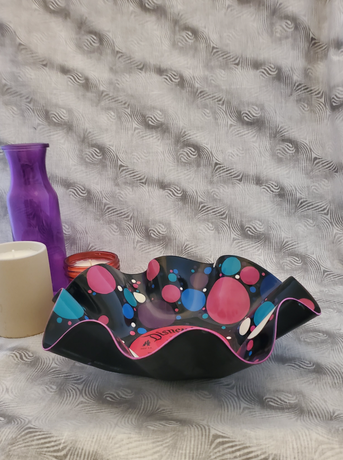 Hand-Painted Disney Record Bowl