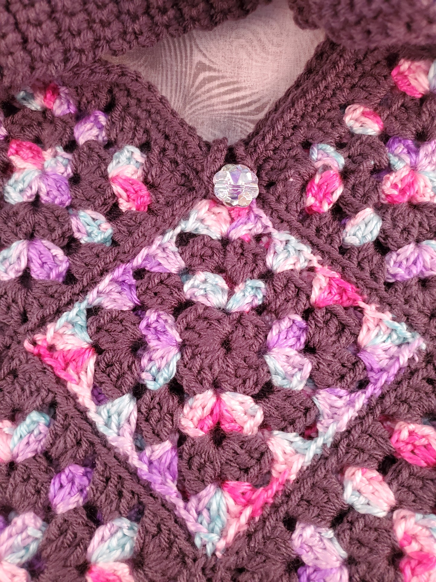 "Taffy Twist" Crocheted Granny Square Bag