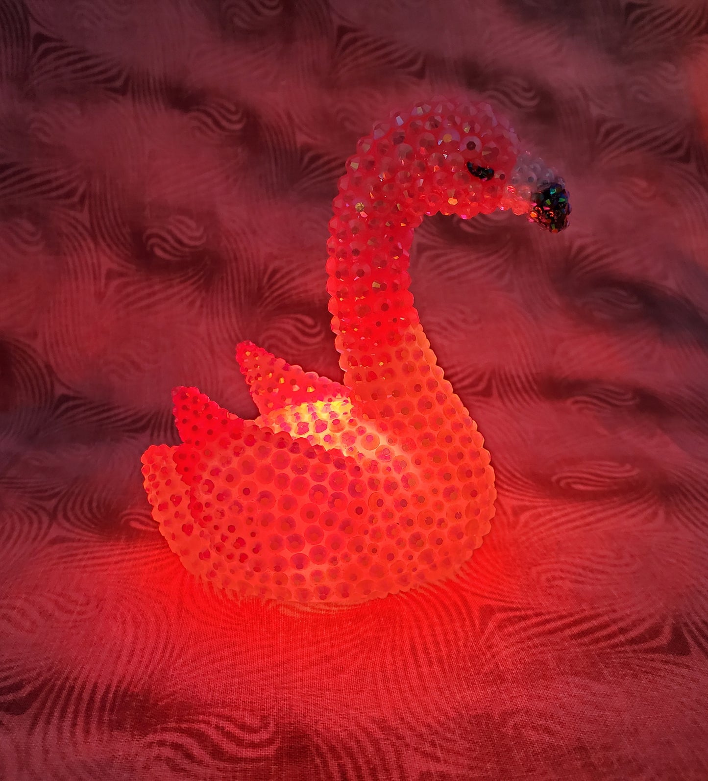 Rhinestone-Encrusted Light-Up Flamingo