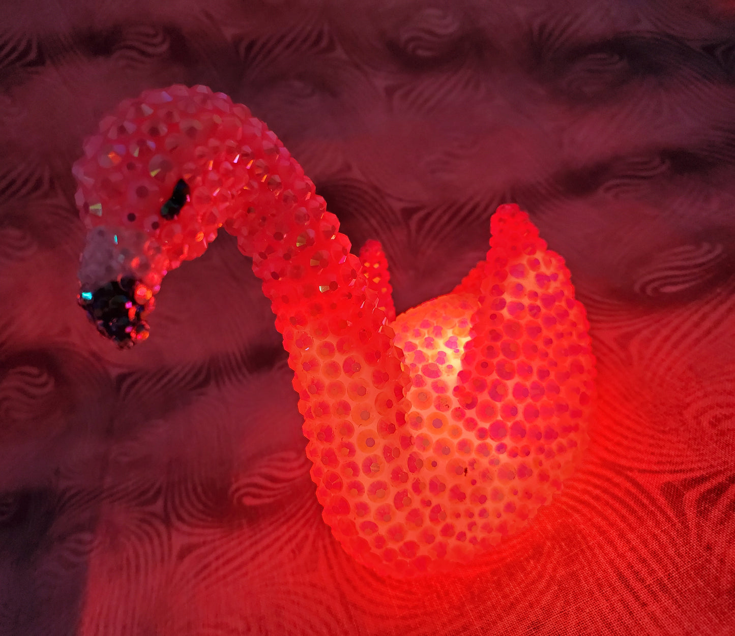 Rhinestone-Encrusted Light-Up Flamingo