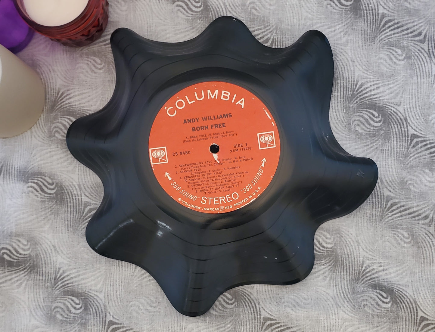 Jack Skellington Hand-Painted Vinyl Record Bowl