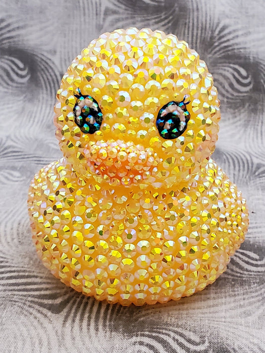 Sparkling Yellow Rhinestone Duck - Light-Up Edition