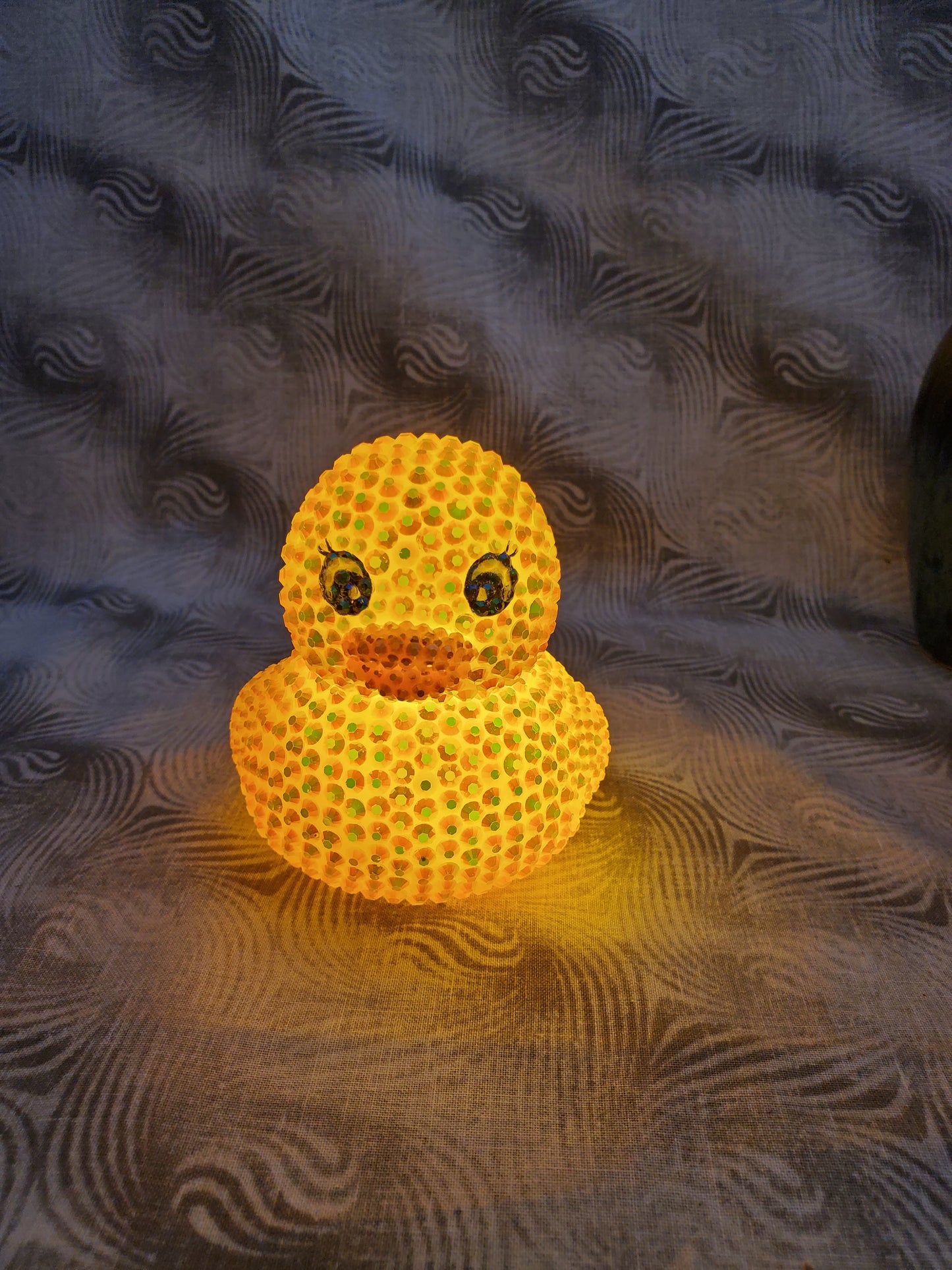 Sparkling Yellow Rhinestone Duck - Light-Up Edition