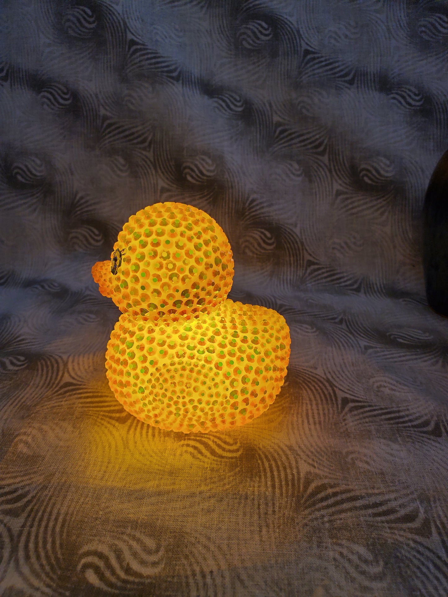 Sparkling Yellow Rhinestone Duck - Light-Up Edition